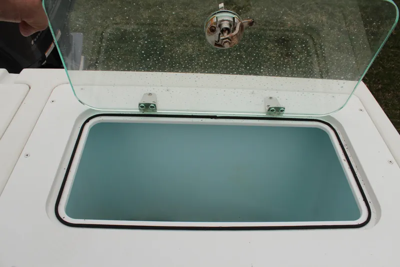 Slide: The Image of Open hatch on 2020 Parker 2520 XL Deep Vee Sport Cabin boat. - 33