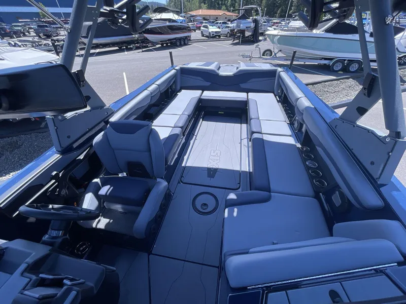 Slide: The Image of 2024 Axis T250 boat interior with spacious seating and modern design. - 3