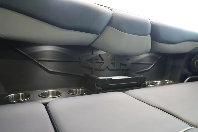 Slide: The Image of 2024 Axis T250 interior with cushioned seating and multiple cup holders. - 16