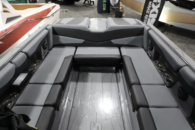 Slide: The Image of 2024 Axis T250 boat interior with spacious seating and modern design. - 15