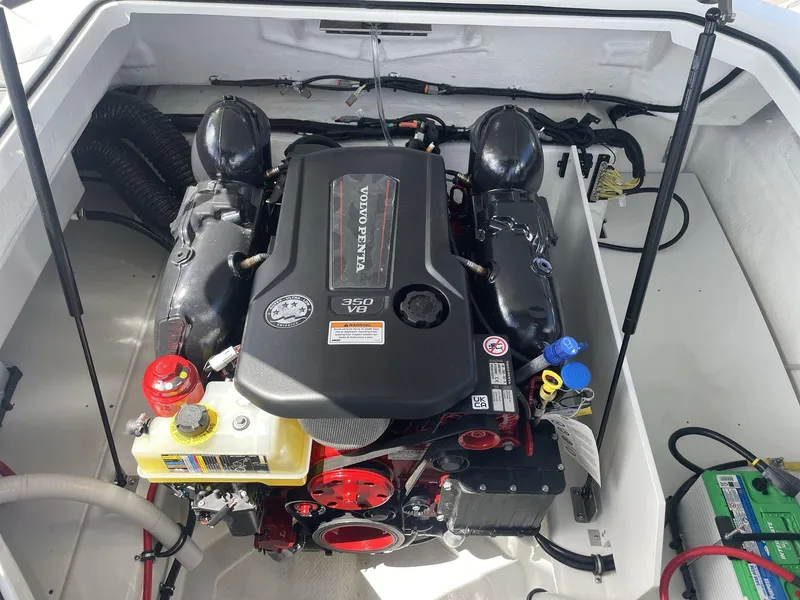 Slide: The Image of Volvo Penta 350 V8 engine in 2024 Cobalt R4 boat, detailed view. - 17