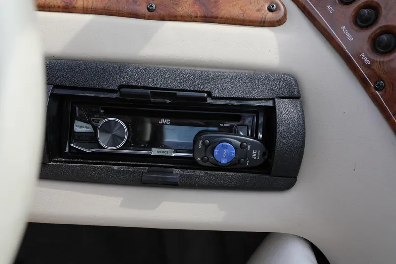 Slide: The Image of JVC stereo system in 2000 Tigé 2100V boat dashboard. - 11