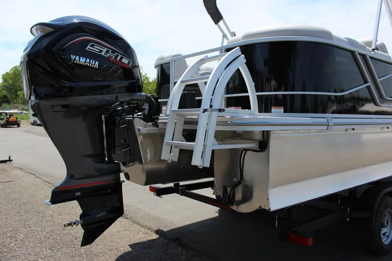 Slide: The Image of 2023 SunCatcher Fusion 324 RC pontoon boat with Yamaha outboard motor. - 13