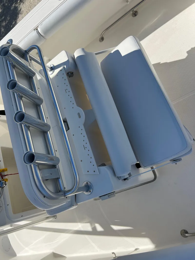 Slide: The Image of 2008 Trophy 2503 boat seating and rod holders. - 46