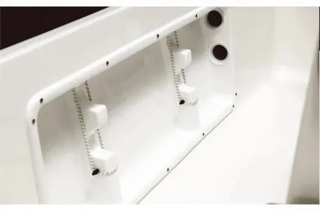 Slide: The Image of 2024 Key West 1720 CC boat interior detail with storage compartment. - 16