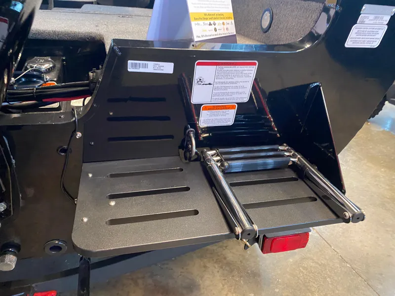 Slide: The Image of 2024 Tracker Targa V-18 Combo boat ladder and platform detail. - 13
