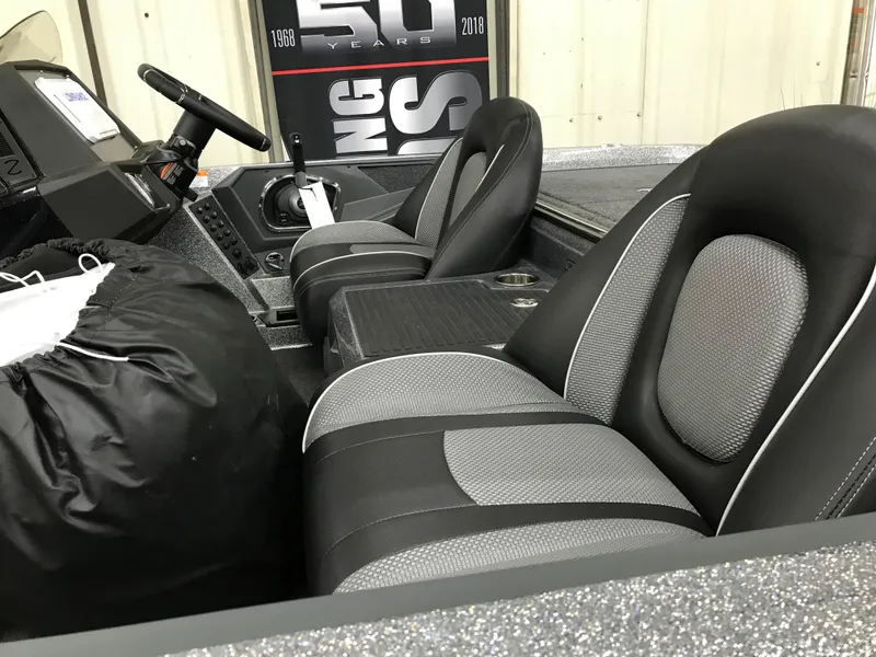 Slide: The Image of 2024 Ranger Z518 Ranger Cup Equipped boat interior with dual seats. - 9