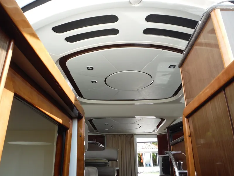 Slide: The Image of Interior ceiling of a 2014 Meridian 441 Sedan yacht with modern design. - 18