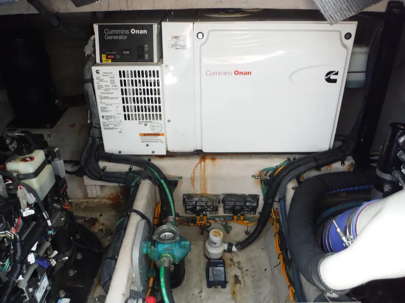 Slide: The Image of Engine room of a 2014 Meridian 441 Sedan with Cummins Onan generator. - 41