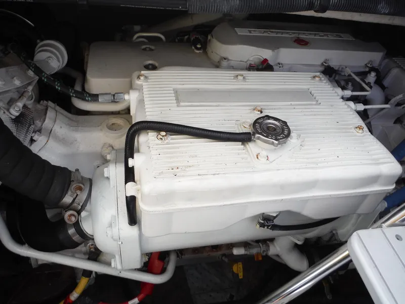 Slide: The Image of Engine compartment of a 2014 Meridian 441 Sedan yacht. - 43