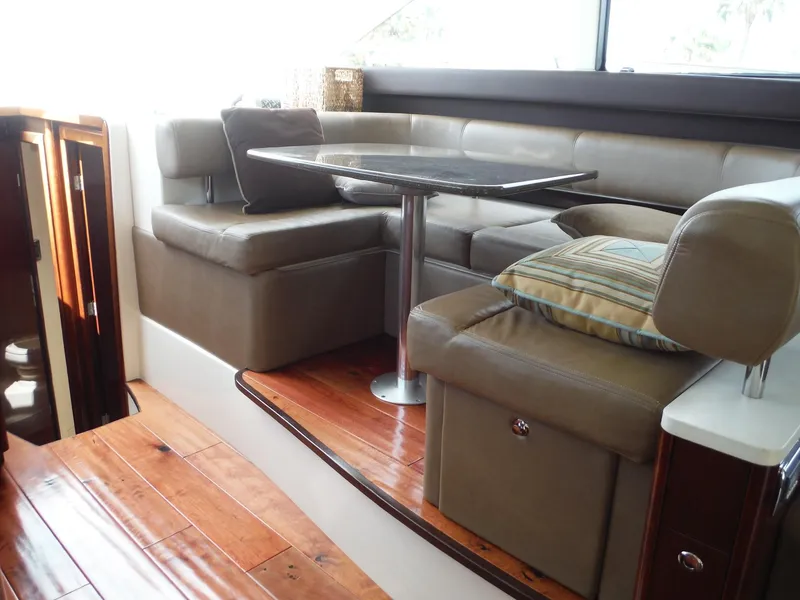 Slide: The Image of 2014 Meridian 441 Sedan interior with leather seating and wooden flooring. - 9
