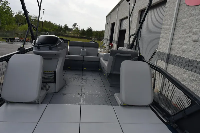 Slide: The Image of 2024 Sea-Doo Switch Sport 18 interior view, showcasing spacious seating and modern design. - 7