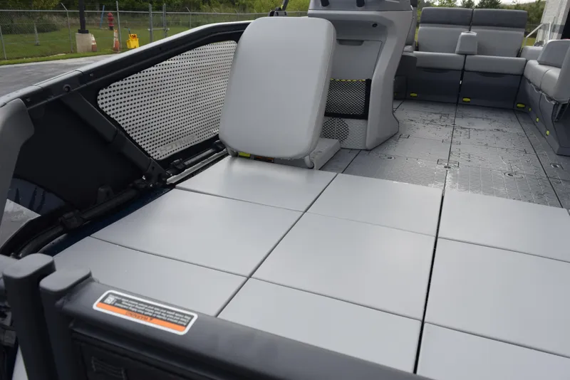 Slide: The Image of 2024 Sea-Doo Switch Sport 18 interior seating and deck layout. - 9