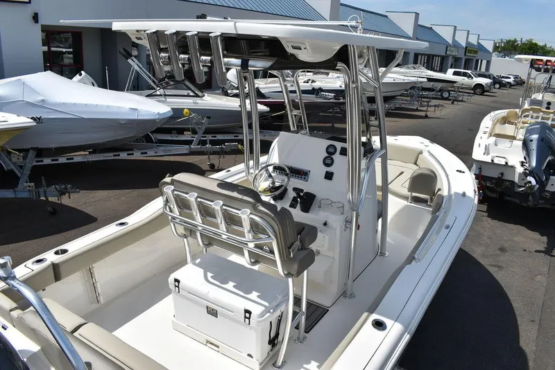Slide: The Image of 2024 Key West 219 FS center console boat in dealership lot. - 14