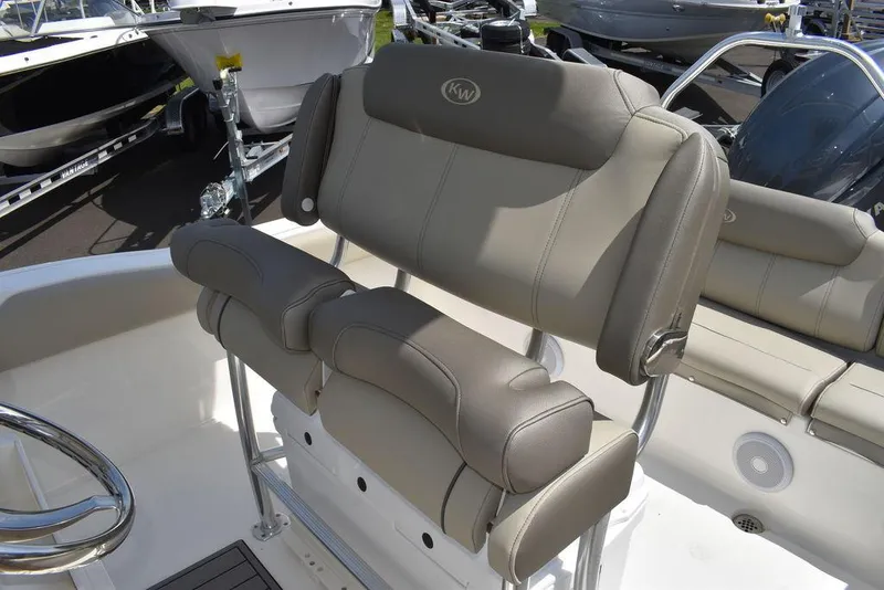 Slide: The Image of 2024 Key West 219 FS boat with comfortable seating and modern design. - 36
