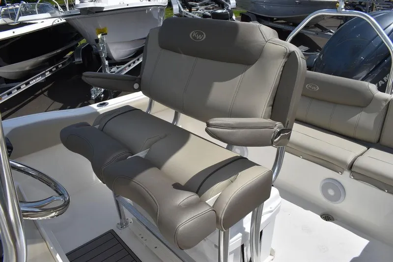 Slide: The Image of 2024 Key West 219 FS boat with comfortable seating and modern design. - 37