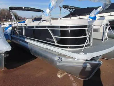 Slide: The Image of 2024 Godfrey Xperience 1680 CX 25 in. pontoon boat on display. - 21