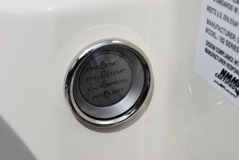 Slide: The Image of Close-up of 2024 Stingray 182SC engine control panel. - 31