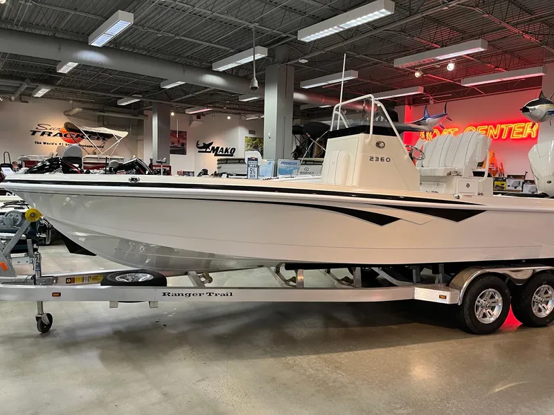 The Image of 2024 Ranger 2360 Bay boat on display in showroom. - 0