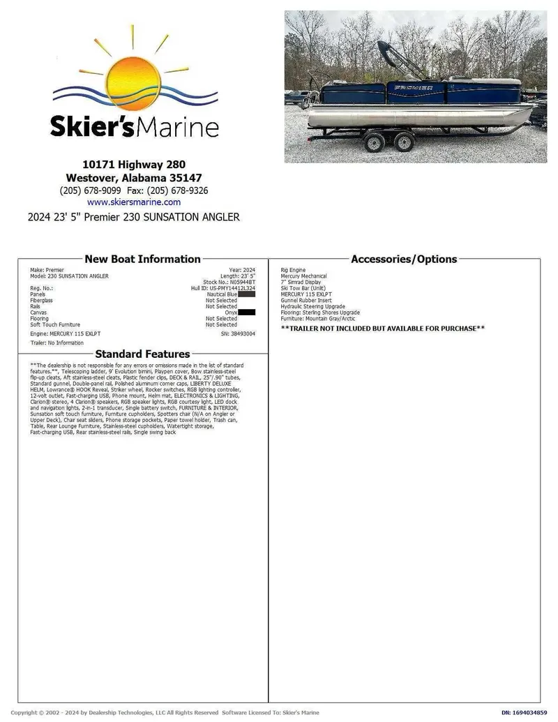 Slide: The Image of Premier 230 SunSation Angler 2024 - 2