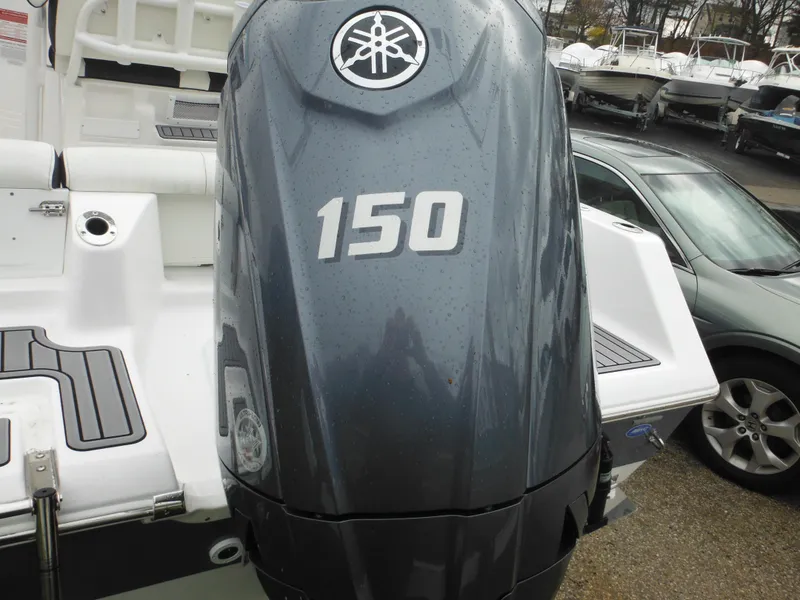Slide: The Image of 2024 Tidewater 210 LXF boat with Yamaha 150 outboard motor. - 13