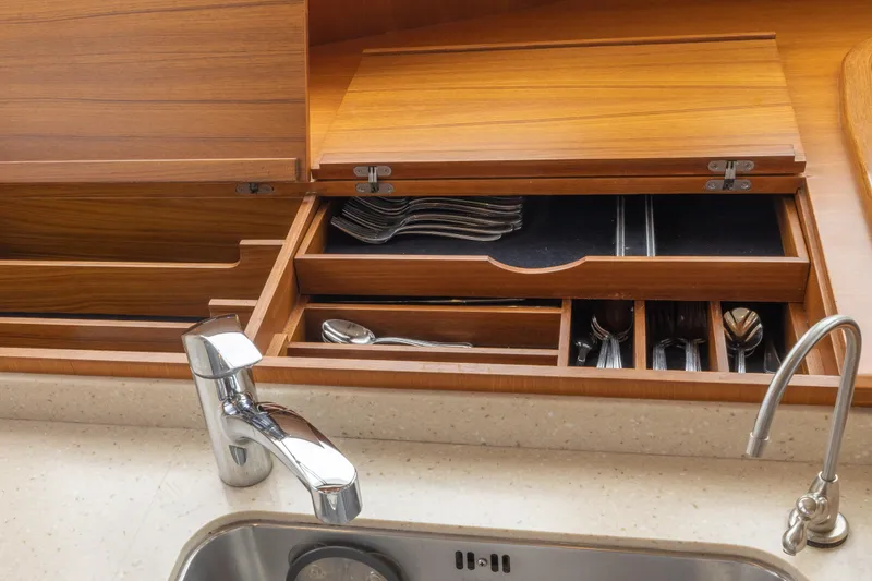 Slide: The Image of Lined Silverware Compartments - 14