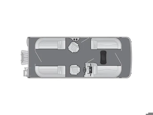 Slide: The Image of Top view of 2024 Bennington 22 SVSR pontoon boat layout. - 11