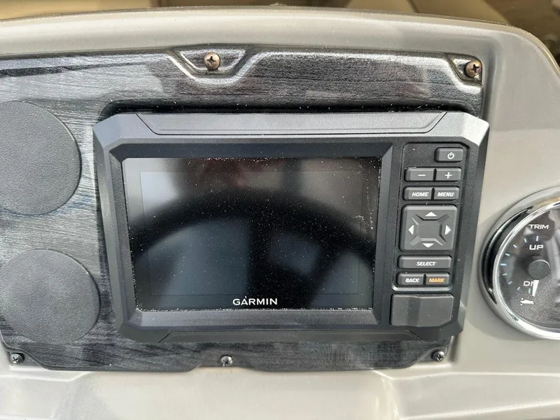 Slide: The Image of Garmin display on 2024 Tahoe Pontoon Sport Cruise Bow Fish dashboard. - 22