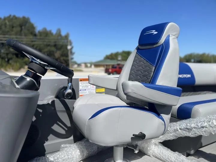 Slide: The Image of 2024 Bennington S 20 SSR boat captain's chair and steering console. - 26