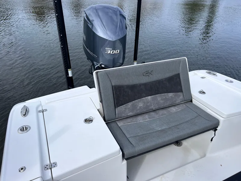 Slide: The Image of 2020 Crevalle 26 HCO with Yamaha 300 engine, rear seating area. - 18