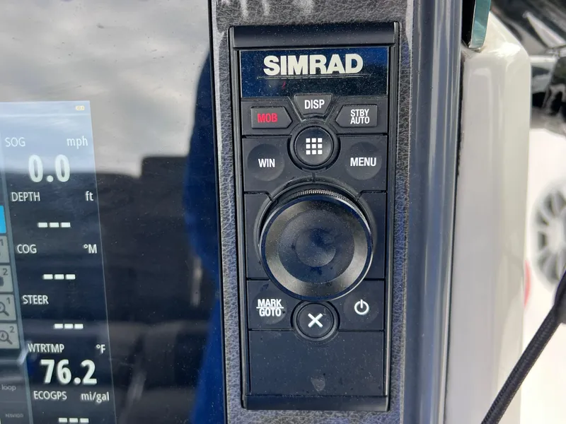 Slide: The Image of Simrad control panel on 2020 Crevalle 26 HCO Yamaha 300 boat. - 32