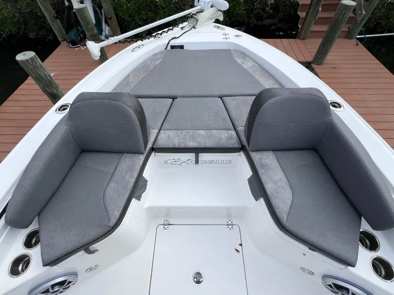 Slide: The Image of 2020 Crevalle 26 HCO Yamaha 300 boat with spacious seating and deck. - 41