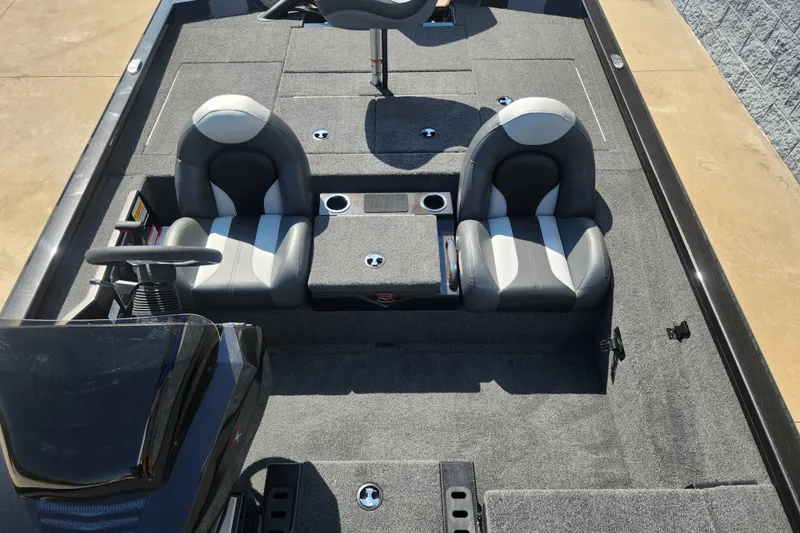 Slide: The Image of 2024 Vexus AVX2080 boat interior with dual seats and center console. - 5