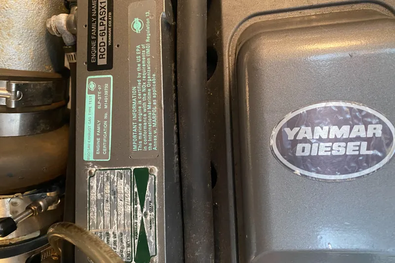 Slide: The Image of Yanmar diesel engine in a 2006 Cruisers Yachts 370 Express. - 38