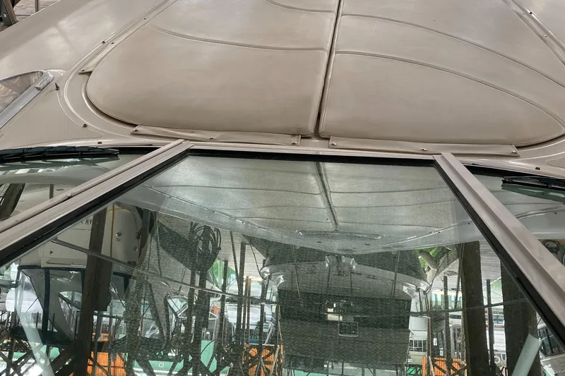 Slide: The Image of 2006 Cruisers Yachts 370 Express windshield and deck view. - 40