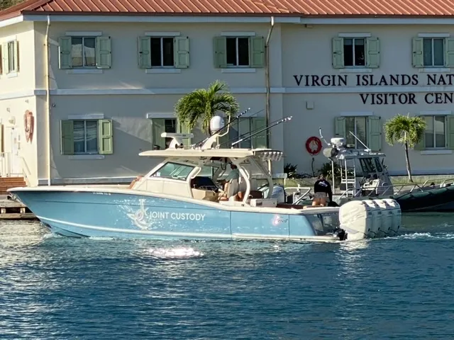 The Image of 2018 Scout 380 LXF boat near Virgin Islands National Park Visitor Center. - 0