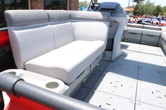 Slide: The Image of 2024 Sea-Doo Switch® Cruise 18 interior with comfortable seating and modern design. - 12