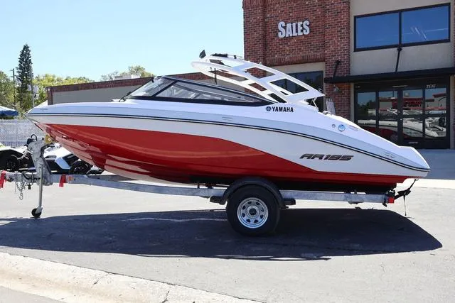 Slide: The Image of 2024 Yamaha AR195 boat with sleek design and modern features. - 3