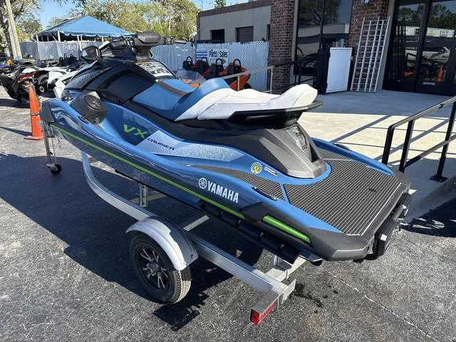 Slide: The Image of 2024 Yamaha Marine Waverunner VX Cruiser storage compartment with sunscreen bottle. - 6