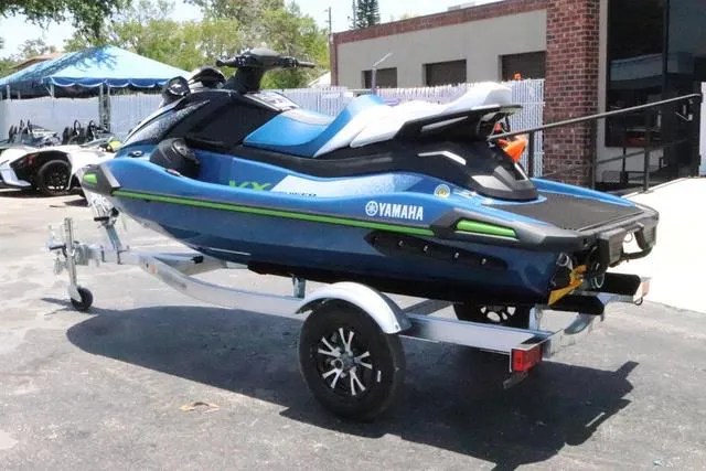 Slide: The Image of 2024 Yamaha Marine Waverunner VX Cruiser with open storage compartment. - 5