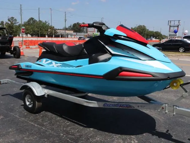 Slide: The Image of 2024 Yamaha Marine Waverunner VX Deluxe W/Audio-Cyan engine compartment. - 7