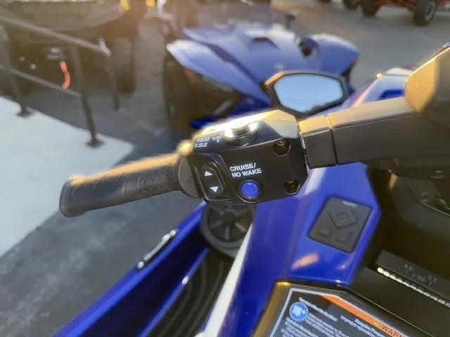 Slide: The Image of 2024 Yamaha Marine Waverunner GP SVHO handlebar controls in sunlight. - 10