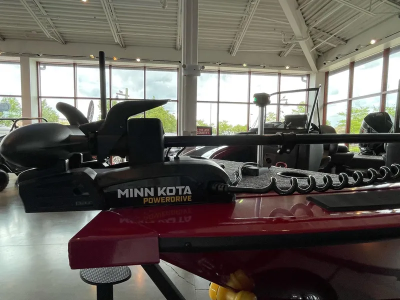 Slide: The Image of 2024 Tracker Targa V-19 WT with Minn Kota PowerDrive trolling motor in showroom. - 3