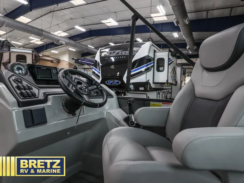 Slide: The Image of 2024 L3 CLZ DH boat interior at Bretz RV & Marine showroom. - 5