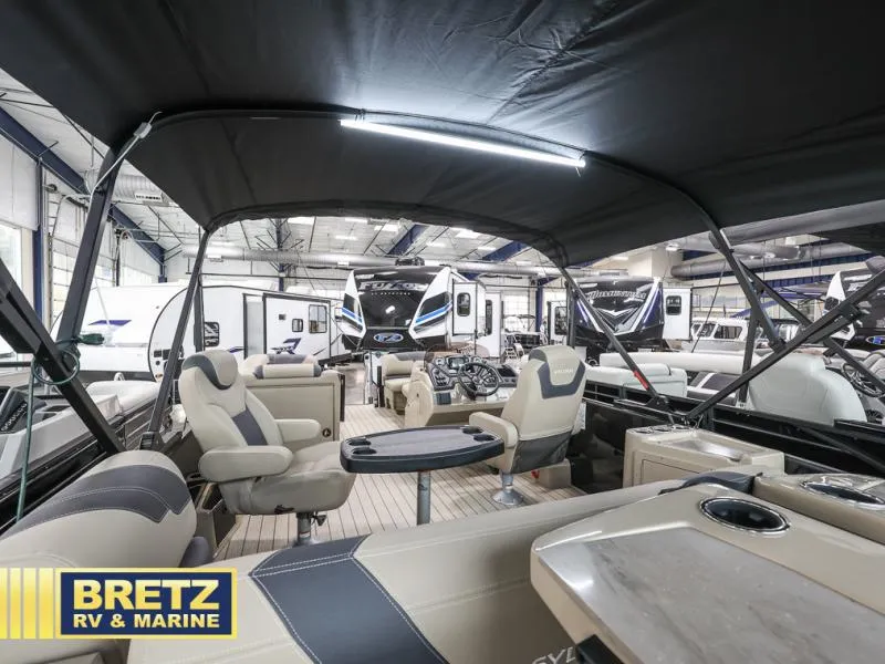 Slide: The Image of Interior of 2024 L-5 DLZ DH BAR boat at Bretz RV & Marine showroom. - 16