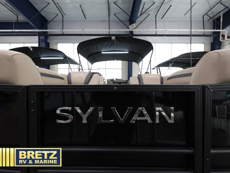Slide: The Image of 2024 Sylvan L-5 DLZ DH BAR boat interior at Bretz RV & Marine showroom. - 3
