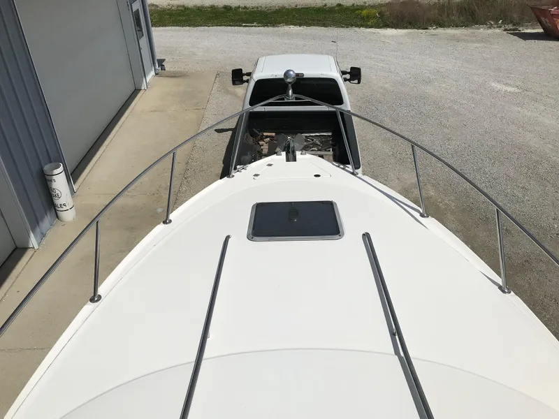 Slide: The Image of 2002 Chaparral Signature 300 boat on trailer, top view. - 46