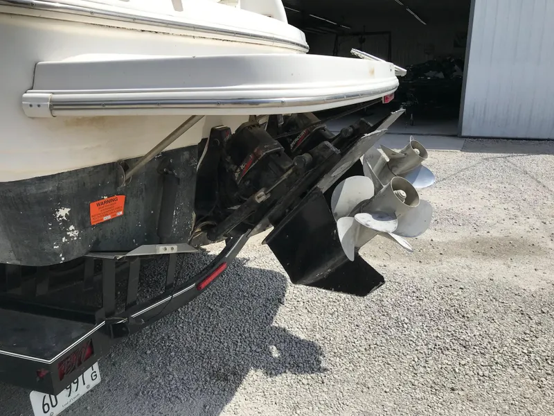 Slide: The Image of 2002 Chaparral Signature 300 boat stern with dual propellers. - 7