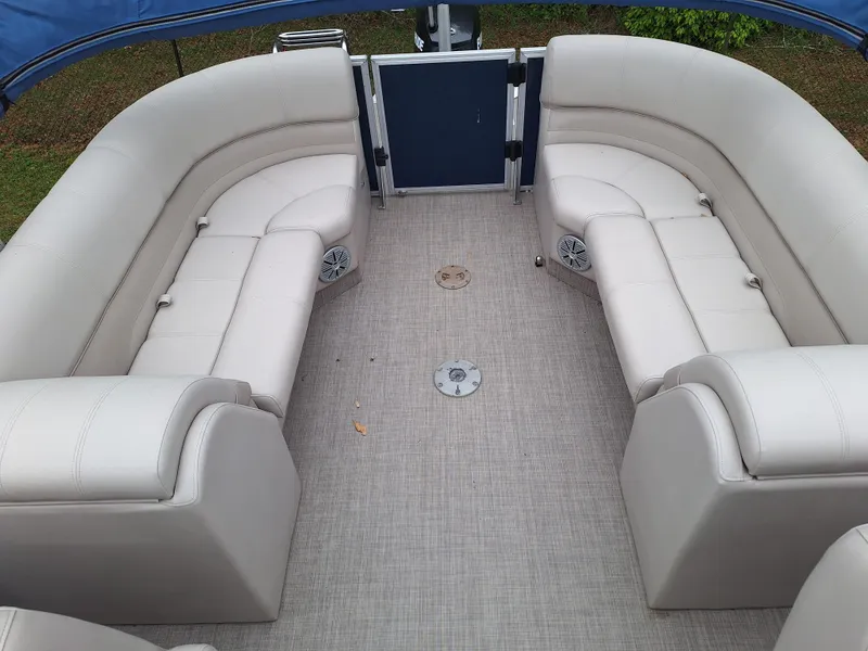 Slide: The Image of 2017 Ranger REATA boat with spacious seating and clean interior. - 5