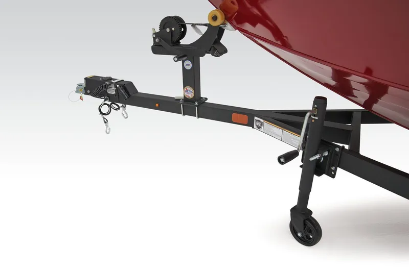 Slide: The Image of 2025 Tracker Super Guide V-16 SC boat trailer hitch and winch system. - 6